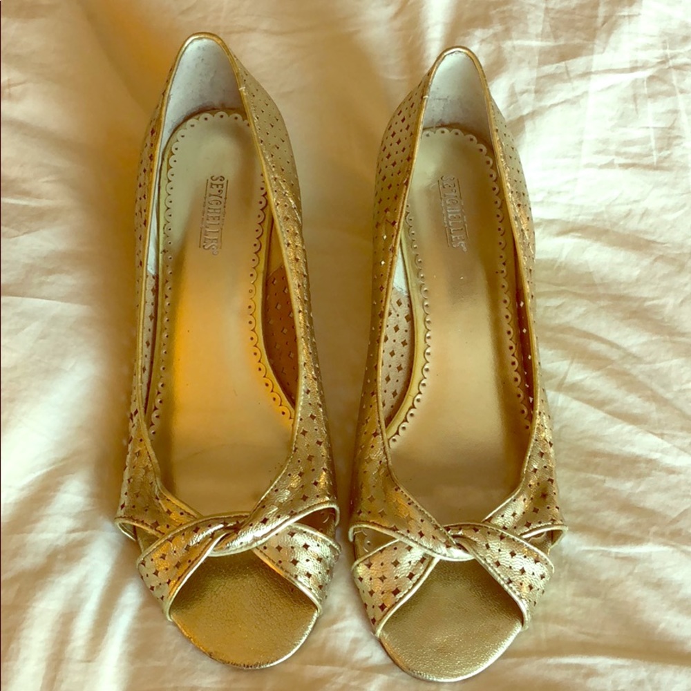 Seychelles open toe wedges